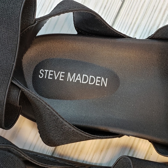 Steve Madden black ankle strap  sandals size 7.5 (sy109) - Picture 8 of 11